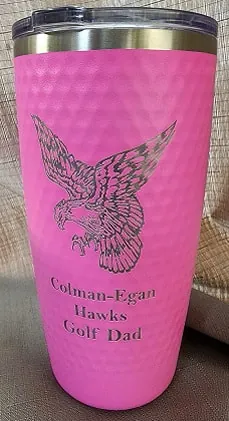 20 oz. Golf Tumbler with Dimples and Slider Lid