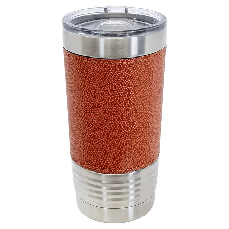 Basketball Leatherette Polar Camel Tumbler with Slider Lid