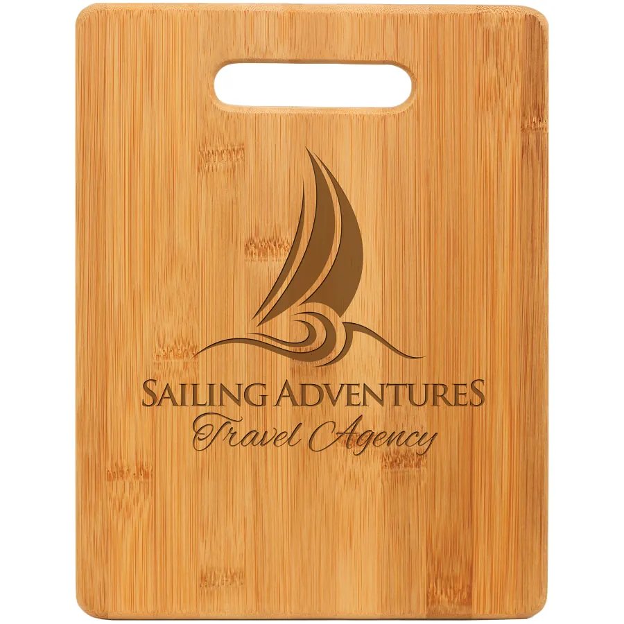 Bamboo Cutting Board w/handle — Personalized Cutting Boards