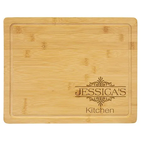 Bamboo Cutting Board w/Drip Ring — Personalized Cutting Boards