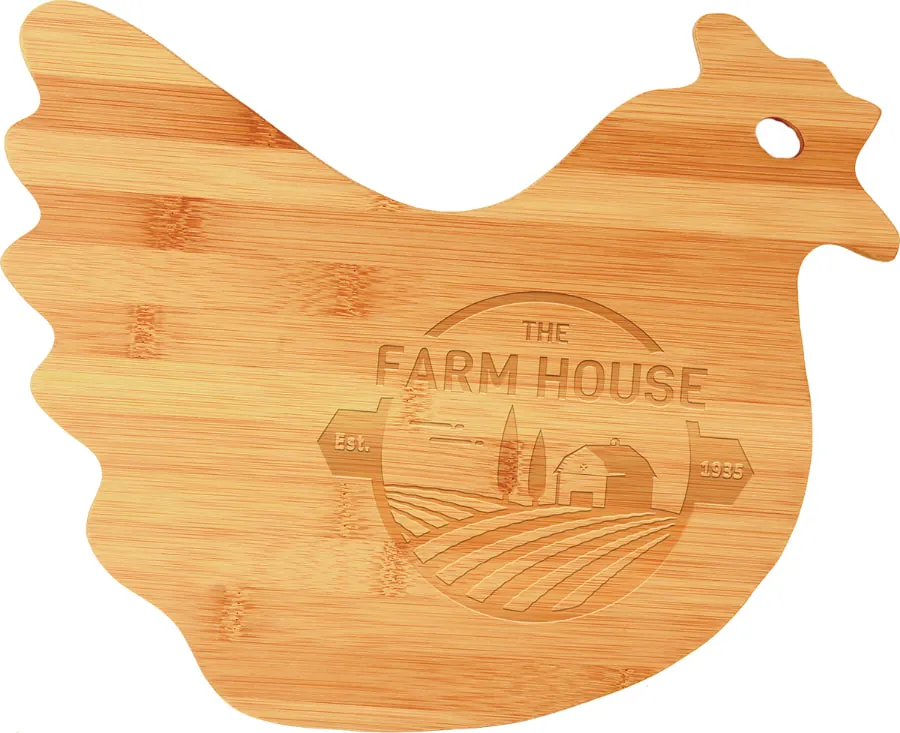 Hen Shaped Bamboo Cutting Board — Personalized Cutting Boards