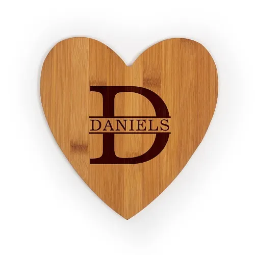 Heart Shaped Bamboo Cutting Board — Personalized Cutting Boards