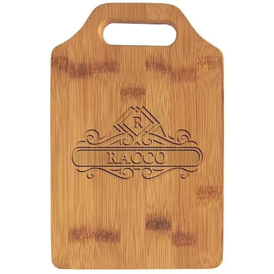 Bamboo Cutting Board w/Handle — Personalized Cutting Boards