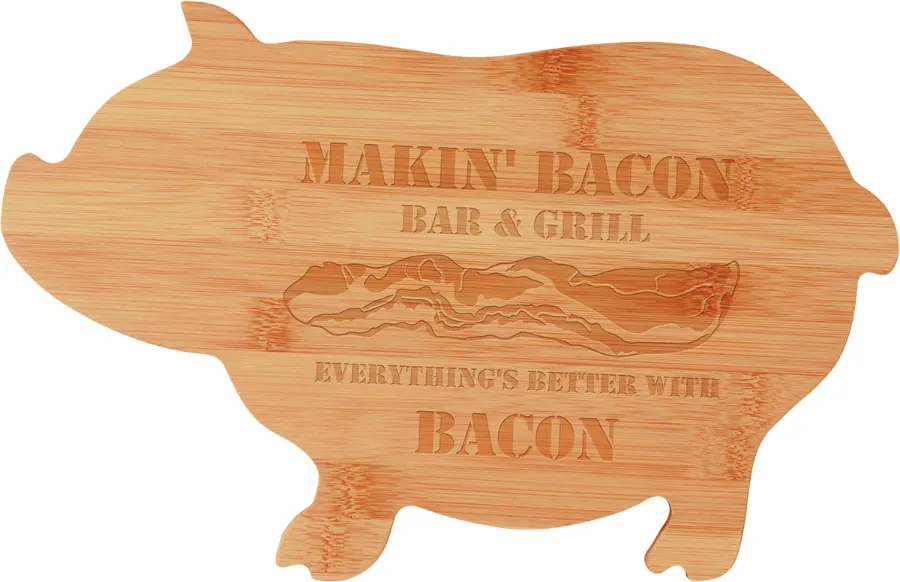 Pig Shaped Bamboo Cutting Board — Personalized Cutting Boards