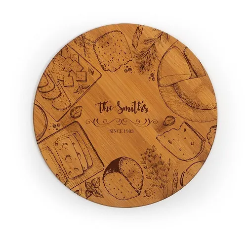 Round Shaped Bamboo Cutting Board — Personalized Cutting Boards