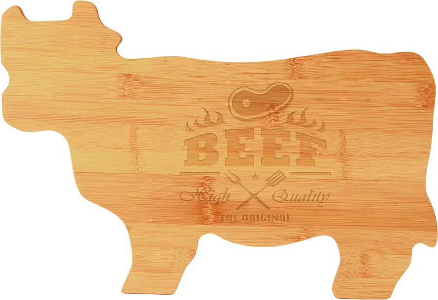 Cow Shaped Bamboo Cutting Board — Personalized Cutting Boards