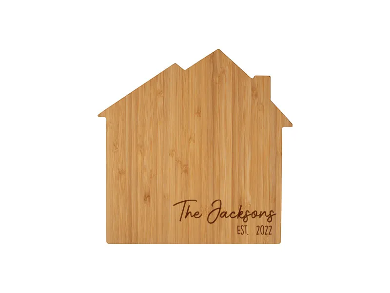 House Shaped Bamboo Cutting Board — Personalized Cutting Boards