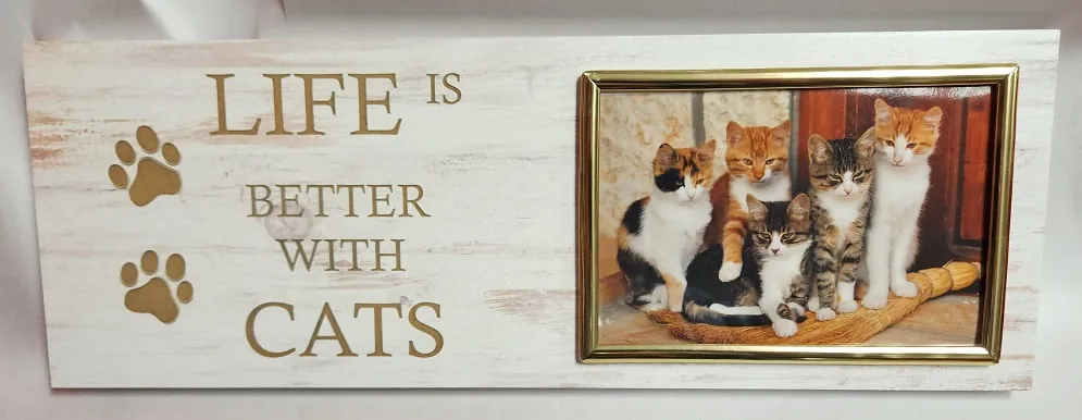 Wood Cat Picture Frame — Furry Friends