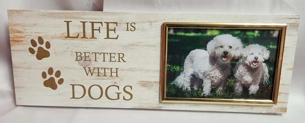 Wood Dog Picture Frame — Furry Friends