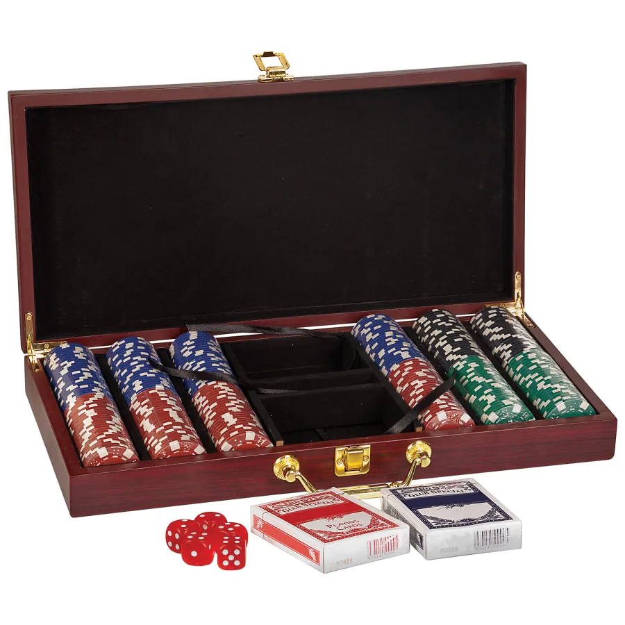 Rosewood Poker Set (300 chips) — Personalized game sets