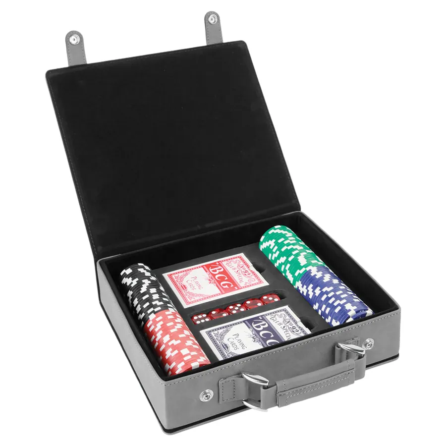 Leatherette Card & Dice Set — Personalized game sets