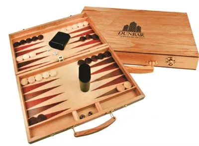 Wood Backgammon Set — Personalized game sets