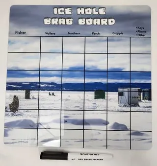 11.75 x 11.75 Steel Fishing Brag Board (with marker)