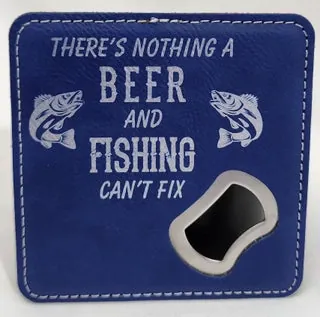 Leatherette Coaster/Bottle Opener
