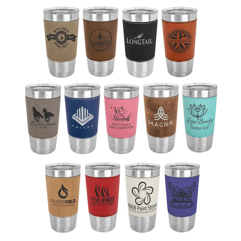 20 oz. Tumblers — Leatherette Gifts