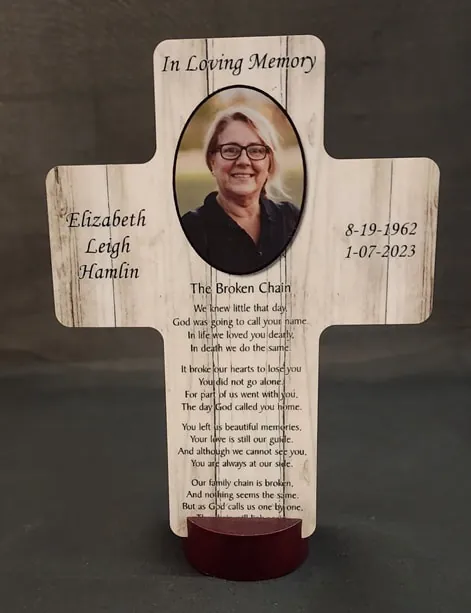 5.25" x 6.875" Sublimatable Cross