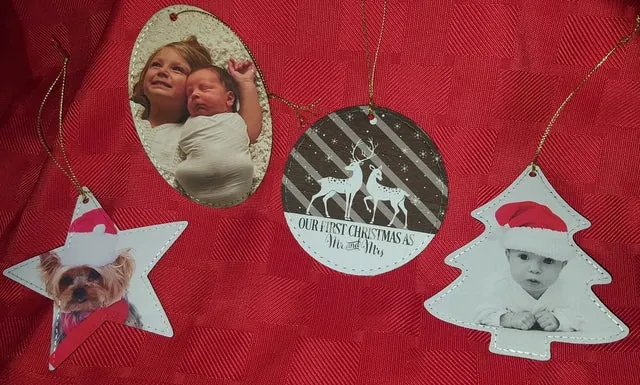 Fabric Tree Ornament with Gold String