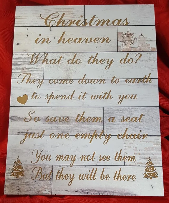 HD116 - Christmas in Heaven Wall Plaque
