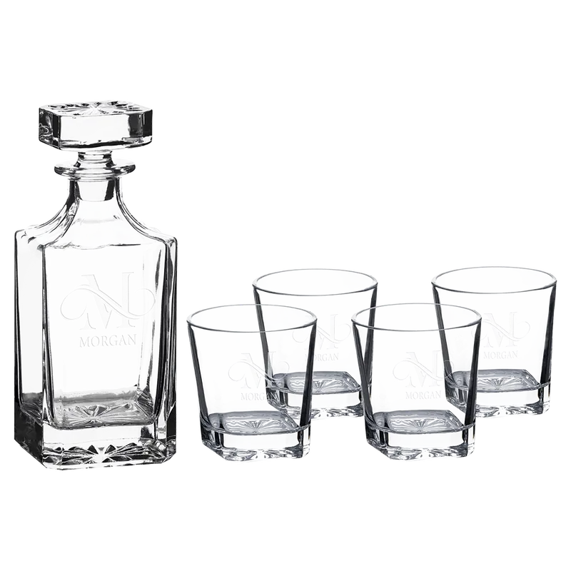 750 ML Square Decanter Set — Polar Camel Glassware