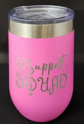 16 oz. Wine Tumbler — Think Pink